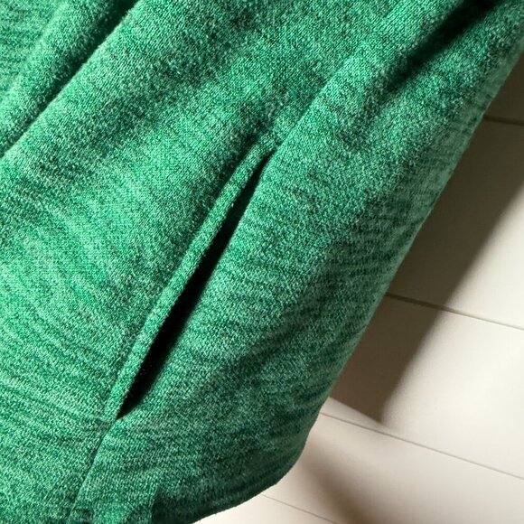 Kelly Green- Romanstii Quarter Zip Cowl Neck Sweatshirt | Size S - Picture 5 of 7